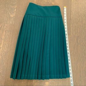 Green Pleated Girls Skirt size 12